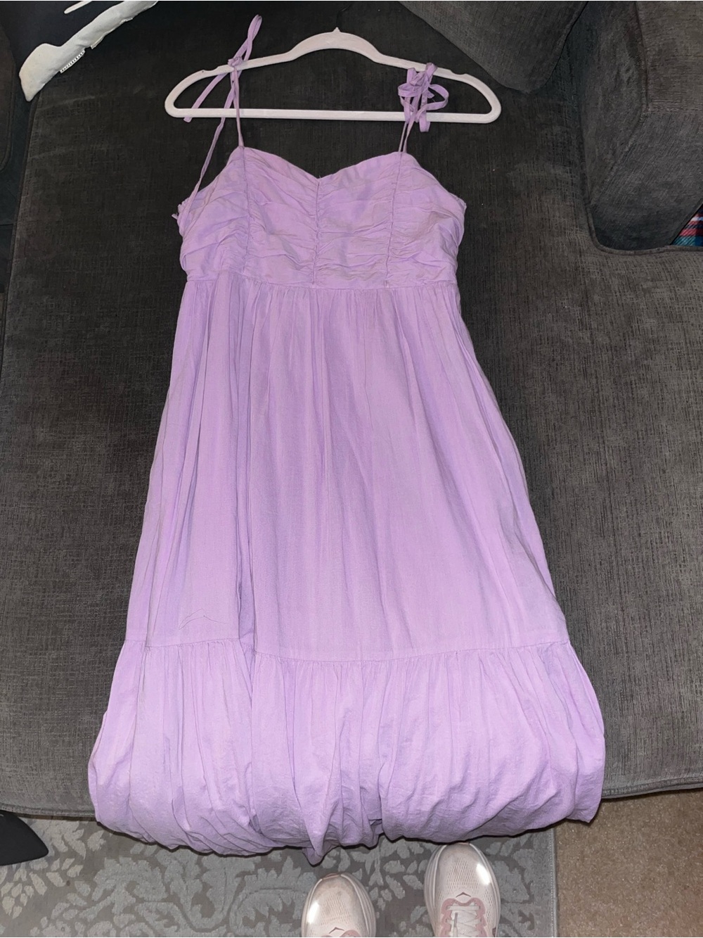 Lilac Tie-Shoulder Sundress